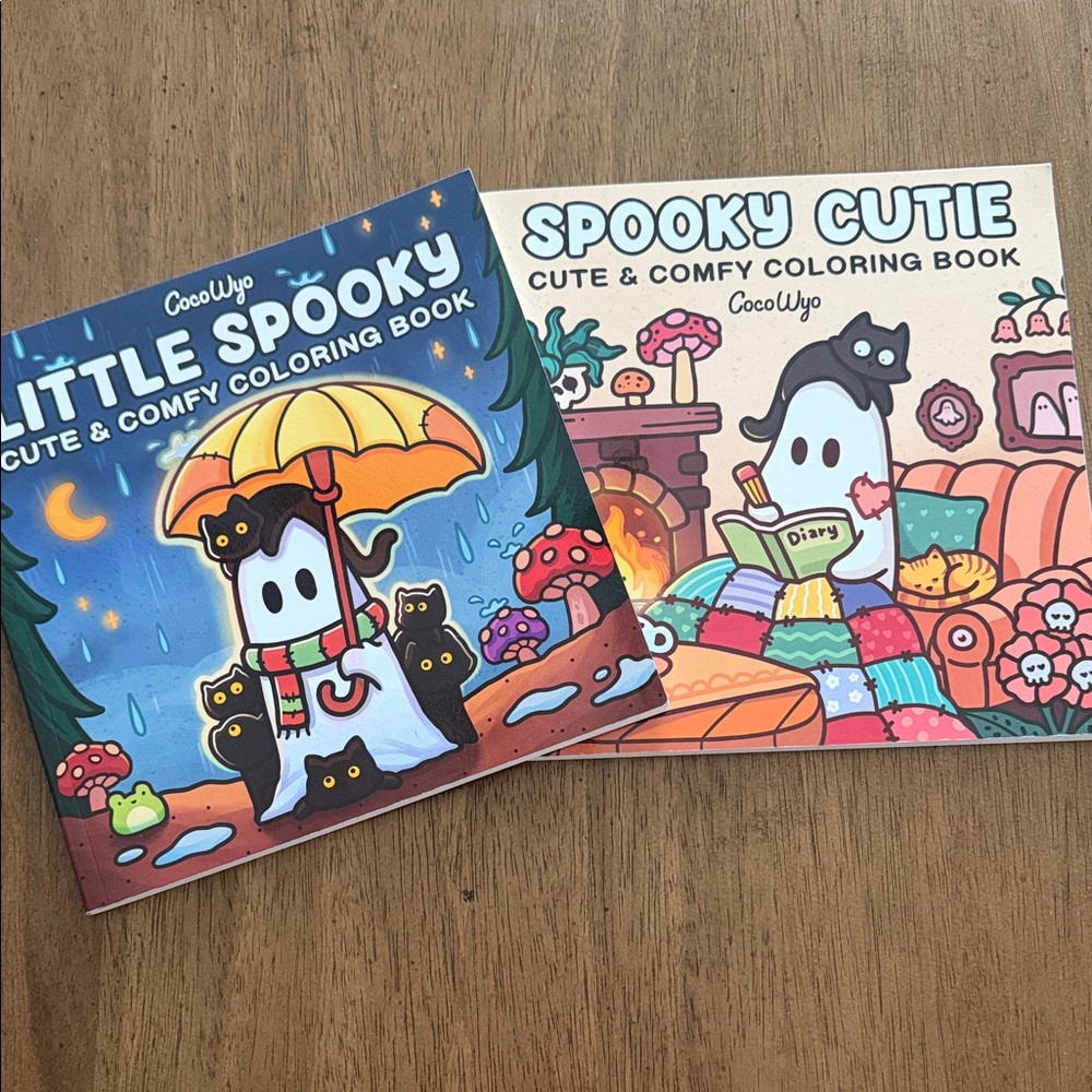 NEW Spooky Coloring Books (Set of 2)